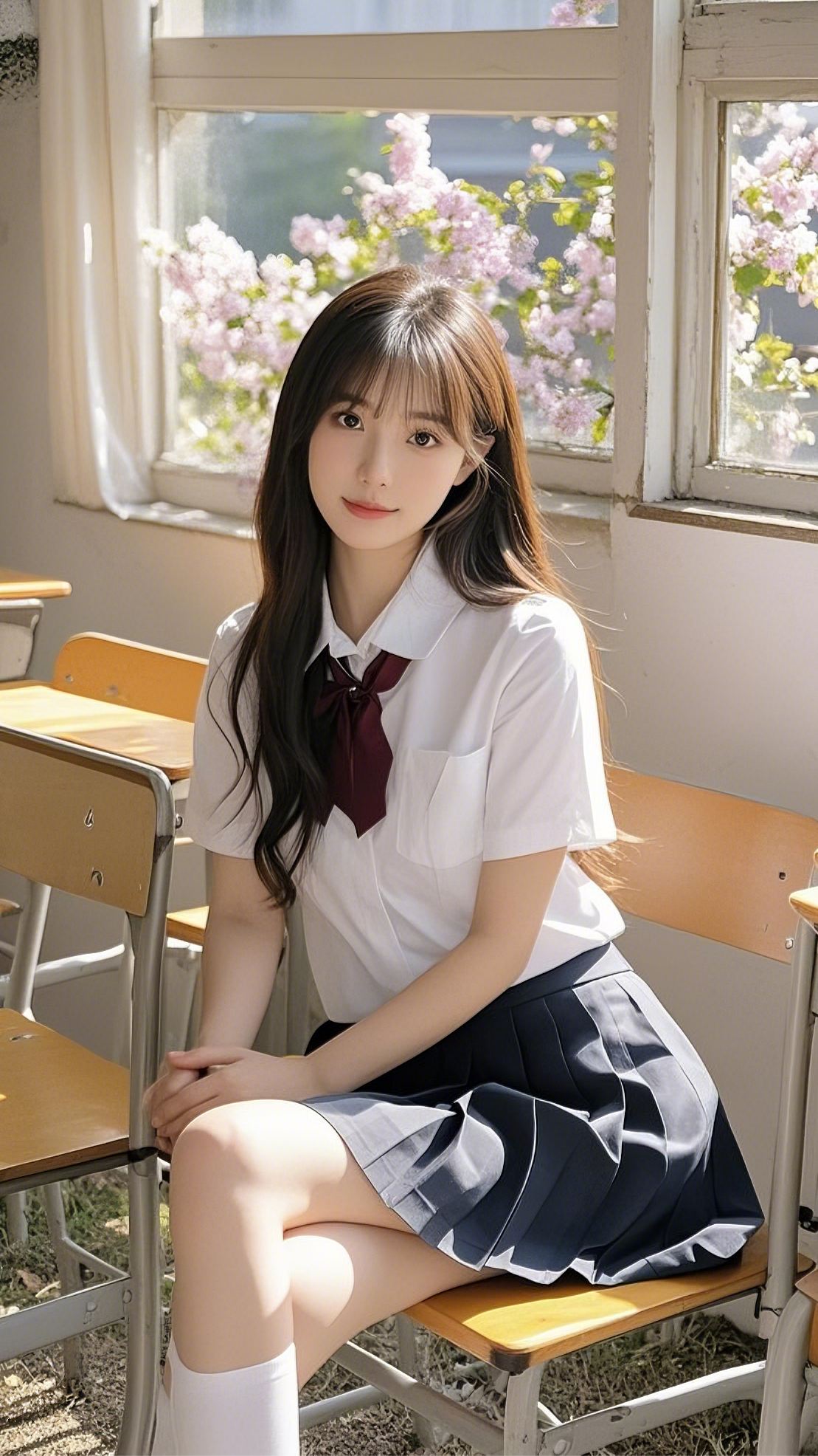 夏天校服太透了R头凸出来了夏天校服太透了，R头凸出来了