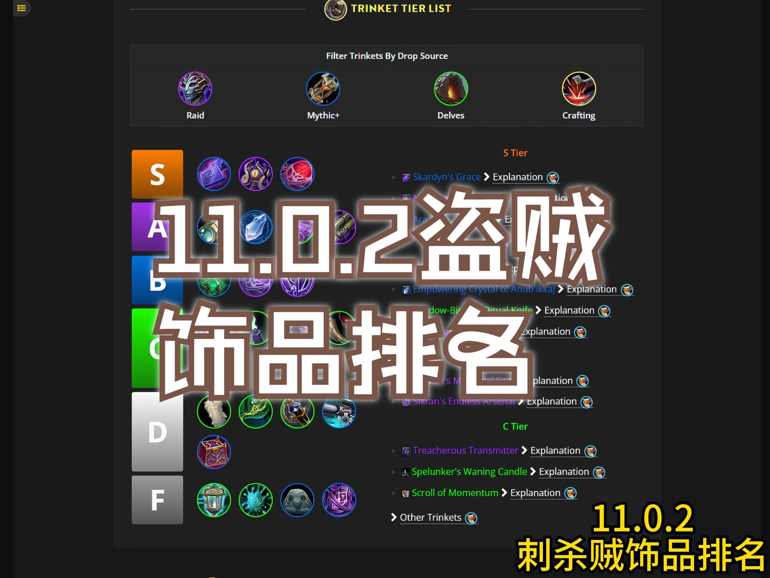 盗贼装备属性优先级盗贼装备概述