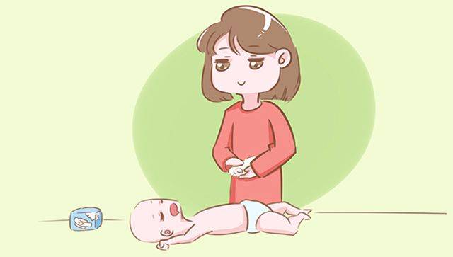 宝宝对准了坐下来自己弄