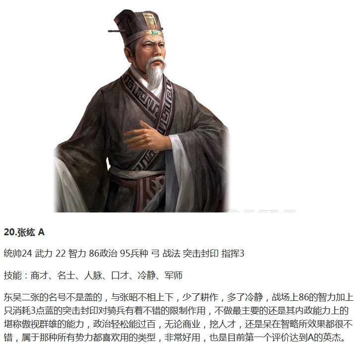 三国志12武将技能解析