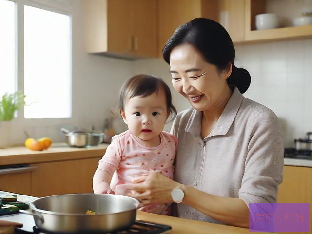 老赵抱着媛媛在厨房做饭视频